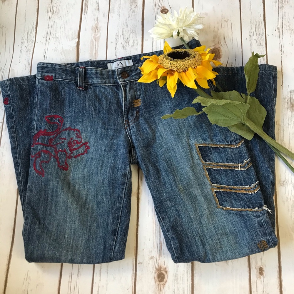 ARMANI EXCHANGE Embroidered Jeans 4